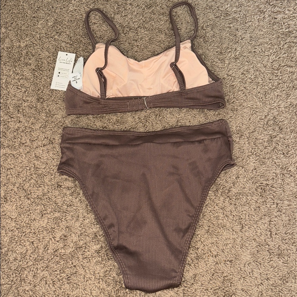 Cupshe Chocolate Brown Bikini Set NWT Size Small - Picture 3 of 9